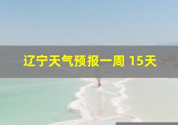 辽宁天气预报一周 15天